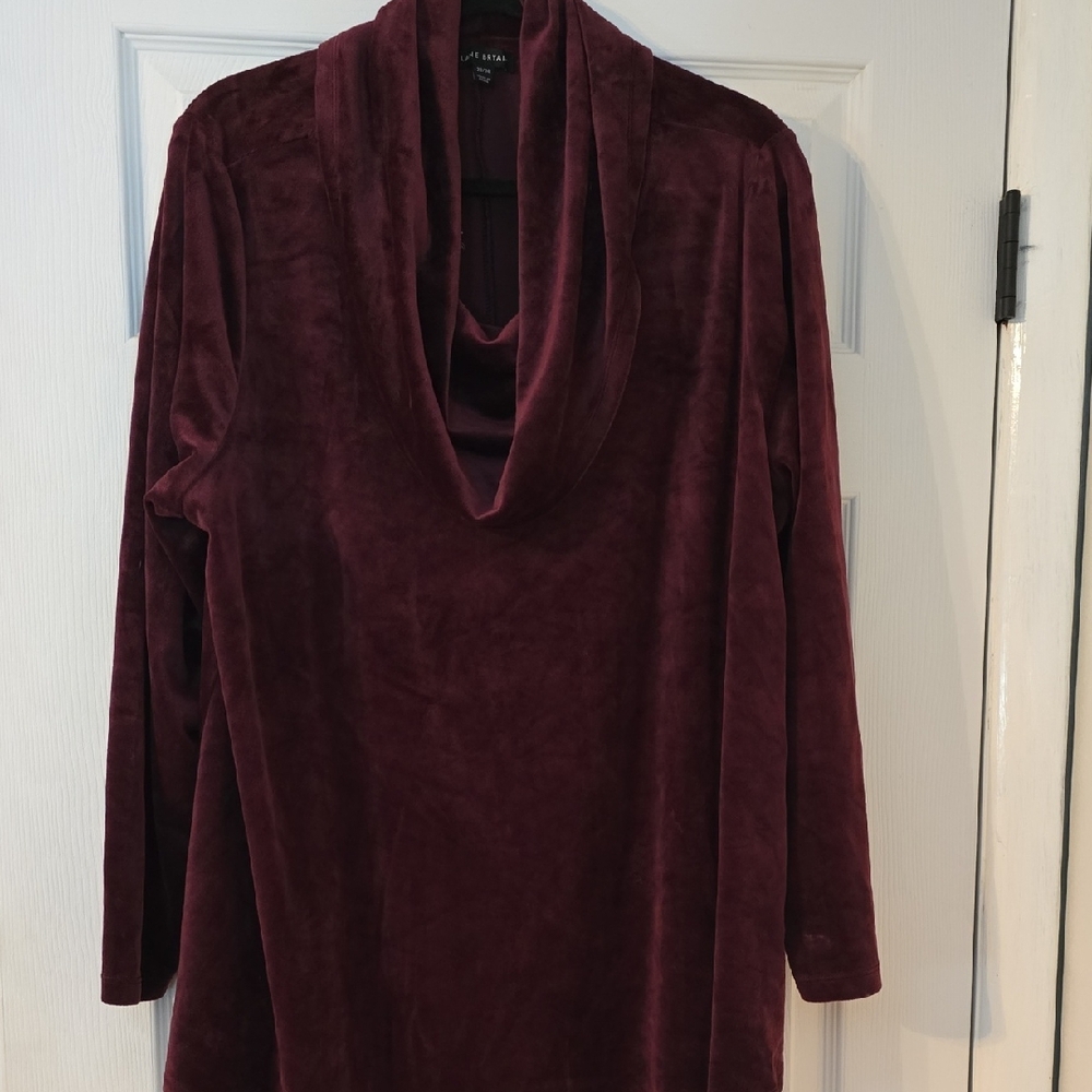 Lane Bryant Burgundy Cowl Neck Top